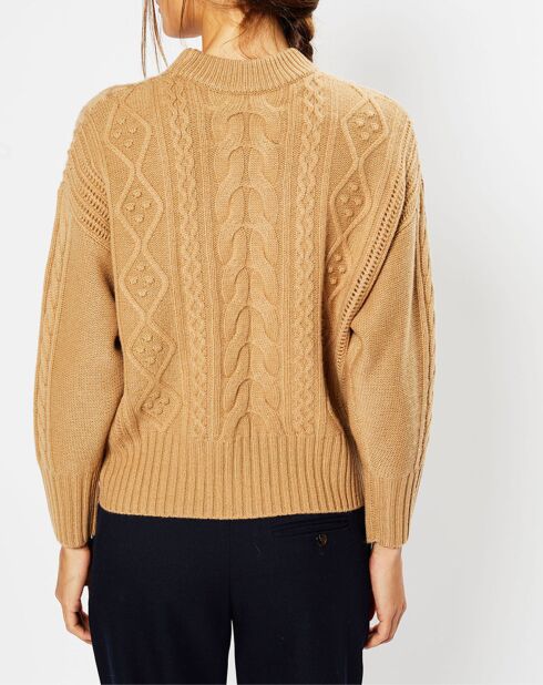 Pull en Laine & Cachemire Foug T col rond beige