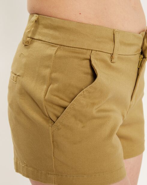 Khakifarbene Galk-Shorts