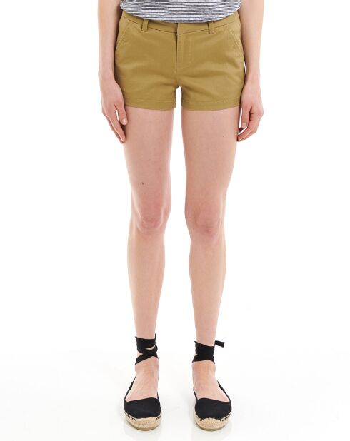 Khakifarbene Galk-Shorts