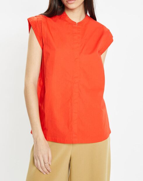 Chemise en Coton sans manches Dad rouge
