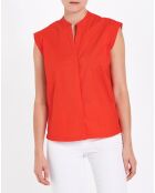 Chemise en Coton sans manches Dad rouge