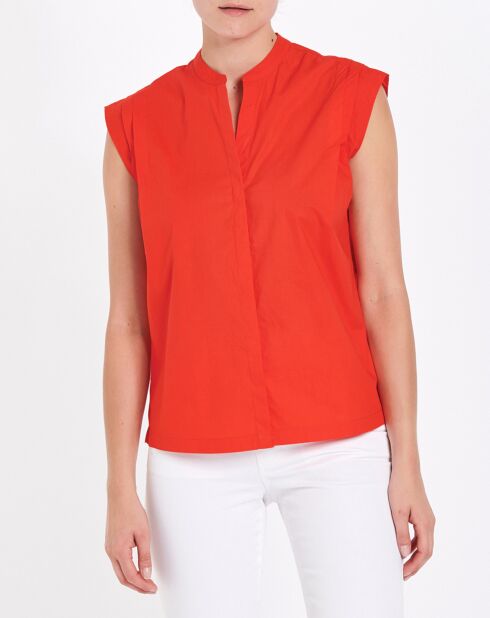 Chemise en Coton sans manches Dad rouge