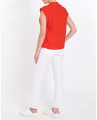 Chemise en Coton sans manches Dad rouge