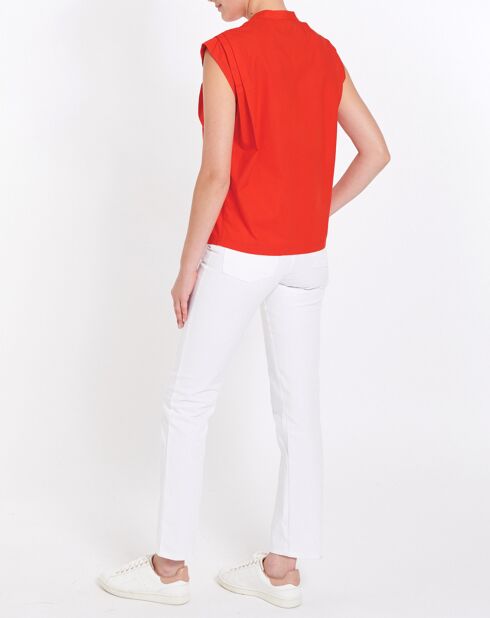 Chemise en Coton sans manches Dad rouge