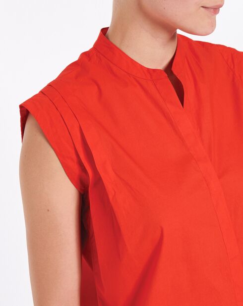 Chemise en Coton sans manches Dad rouge