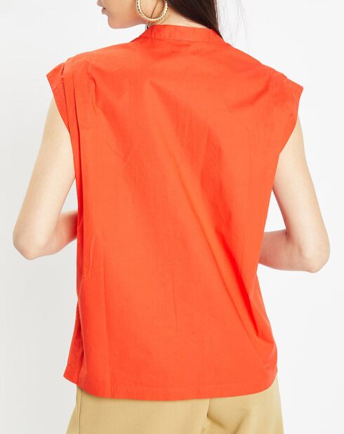 Chemise en Coton sans manches Dad rouge