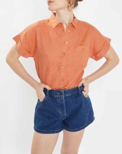 Pantalones cortos vaqueros azules Lucia