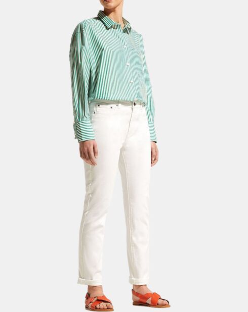 Jeans bianchi lregolari in cotone biologico