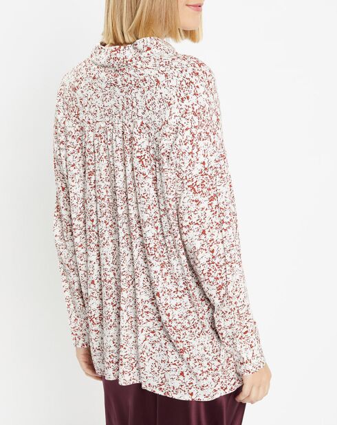 Chemise Corio imprimée écru/rouge