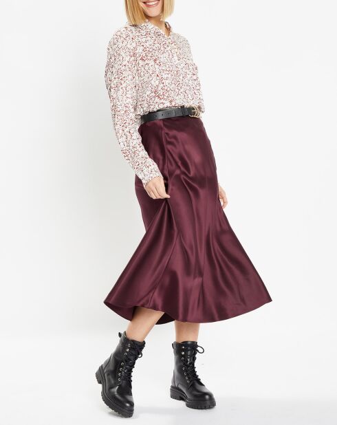Chemise Corio imprimée écru/rouge
