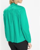 Blouse Charlotte à fronces verte