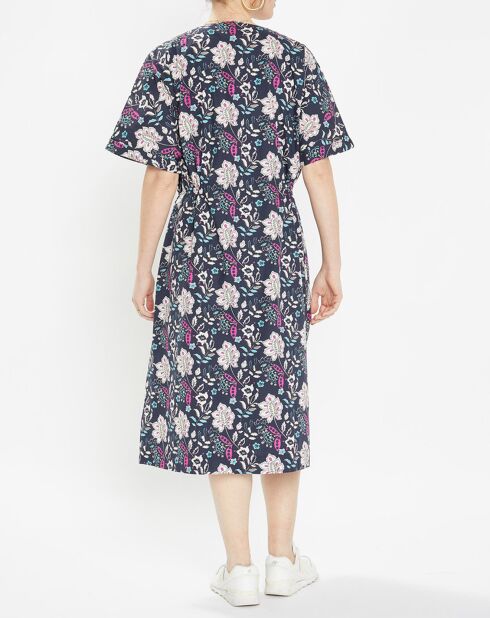 Robe Epolo imprimée bleu marine