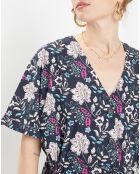 Robe Epolo imprimée bleu marine