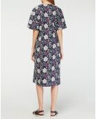 Robe Epolo imprimée bleu marine