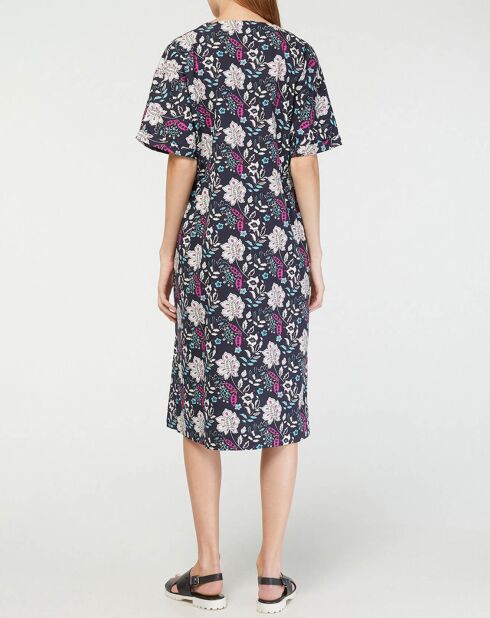 Robe Epolo imprimée bleu marine