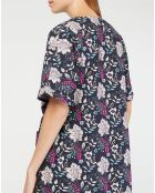 Robe Epolo imprimée bleu marine