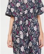 Robe Epolo imprimée bleu marine