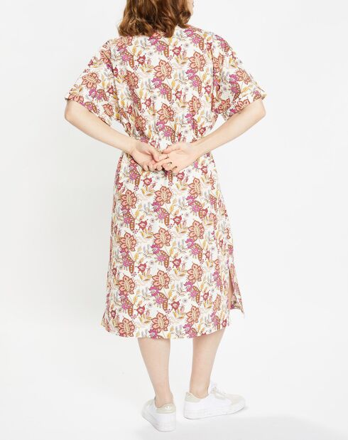 Robe Epolo imprimée écru/multicolore