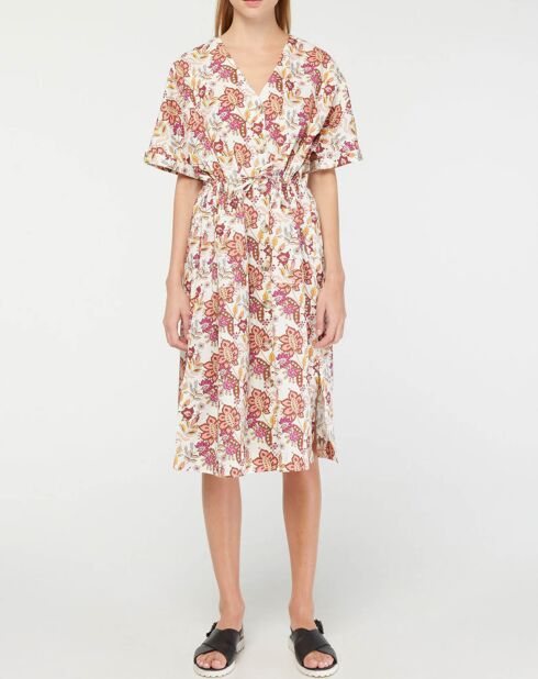 Robe Epolo imprimée écru/multicolore
