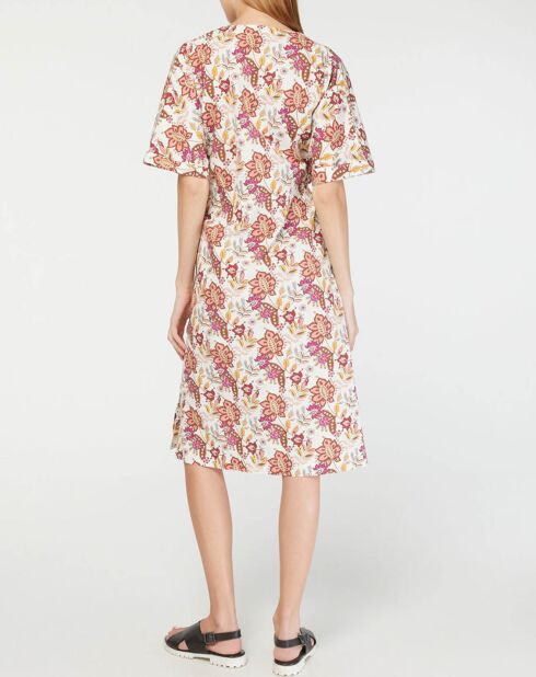 Robe Epolo imprimée écru/multicolore