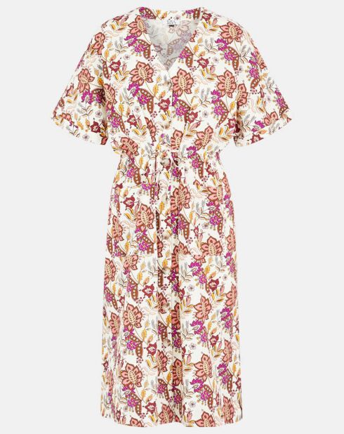 Robe Epolo imprimée écru/multicolore