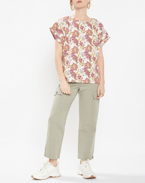 Top Eole imprimé écru/multicolore