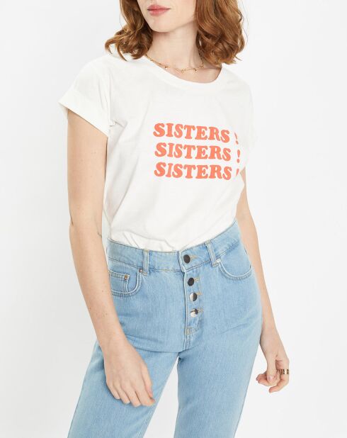 T-Shirt en Coton Bio Sisters blanc