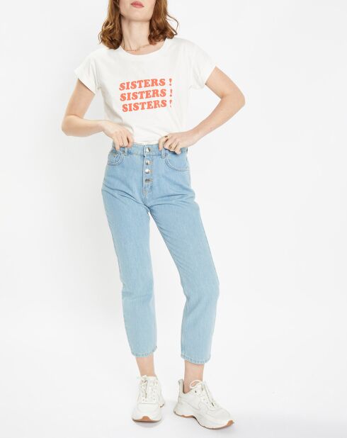T-Shirt en Coton Bio Sisters blanc