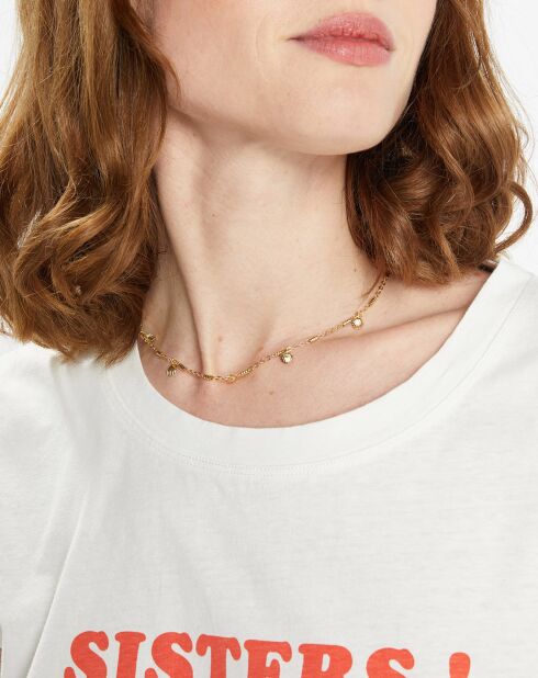 T-Shirt en Coton Bio Sisters blanc