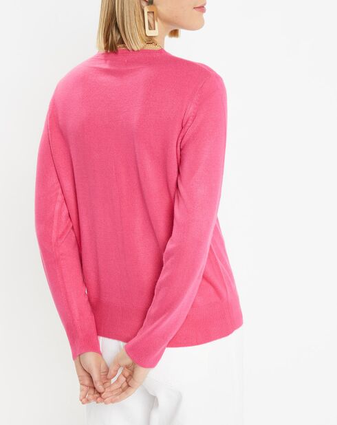 Cardigan en Maille fine Fanny rose