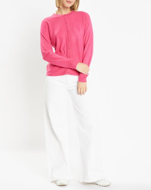 Cardigan en Maille fine Fanny rose