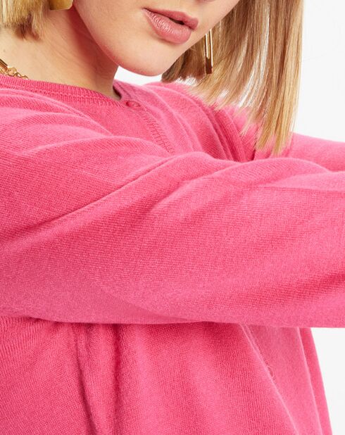 Cardigan en Maille fine Fanny rose