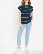 T-Shirt en Coton Fidela à rayures  bleu marine