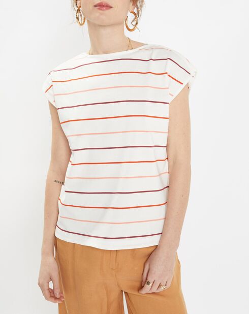 T-Shirt marinière en Coton Fidela écru