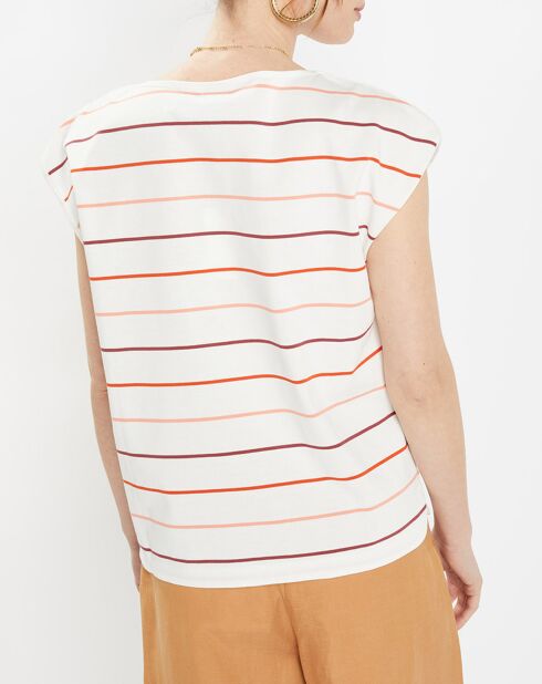 T-Shirt marinière en Coton Fidela écru