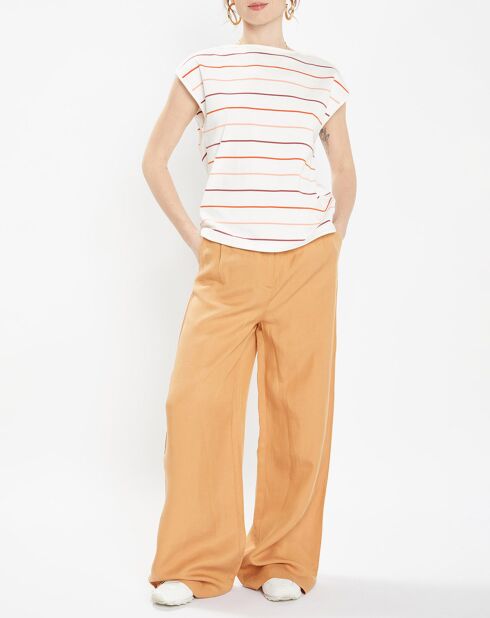 T-Shirt marinière en Coton Fidela écru