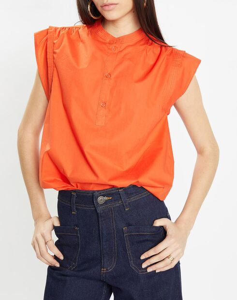 MC orange Baumwollbluse