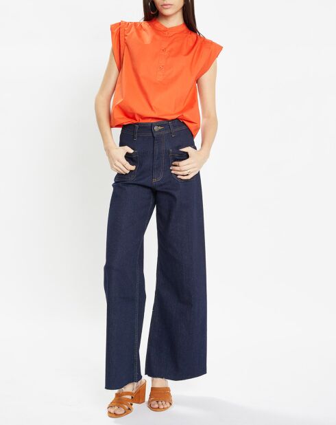 MC orange Baumwollbluse