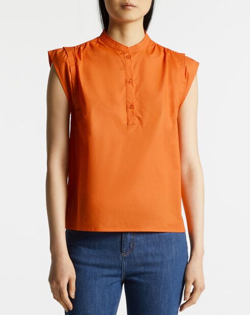 MC orange Baumwollbluse