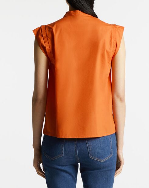 MC orange Baumwollbluse