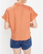 Chemise en 100% Lin lavé Gringo rouille