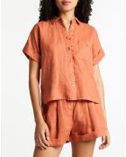 Chemise en 100% Lin lavé Gringo rouille