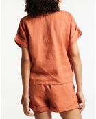 Chemise en 100% Lin lavé Gringo rouille