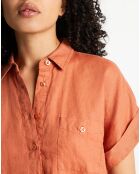 Chemise en 100% Lin lavé Gringo rouille