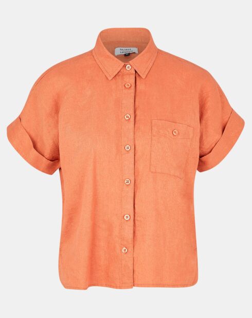 Chemise en 100% Lin lavé Gringo rouille