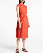 Robe mi-longue droite Gardenia orange
