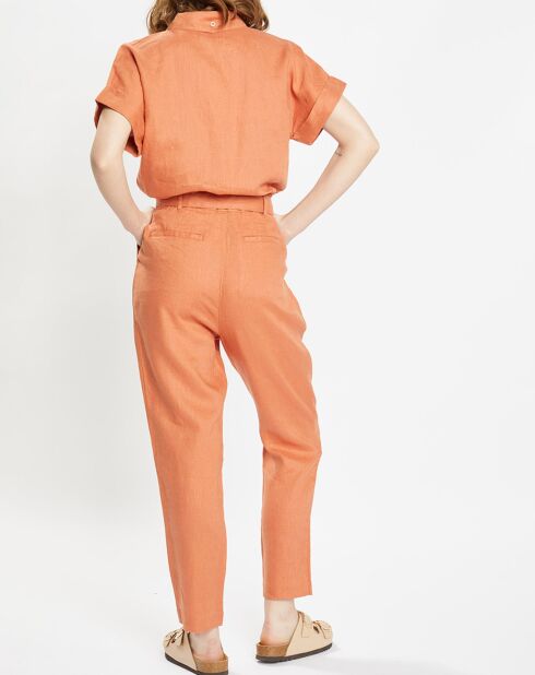 Combinaison en 100% Lin Gary orange