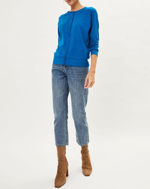 Cardigan en Maille fine Fanny bleu moyen
