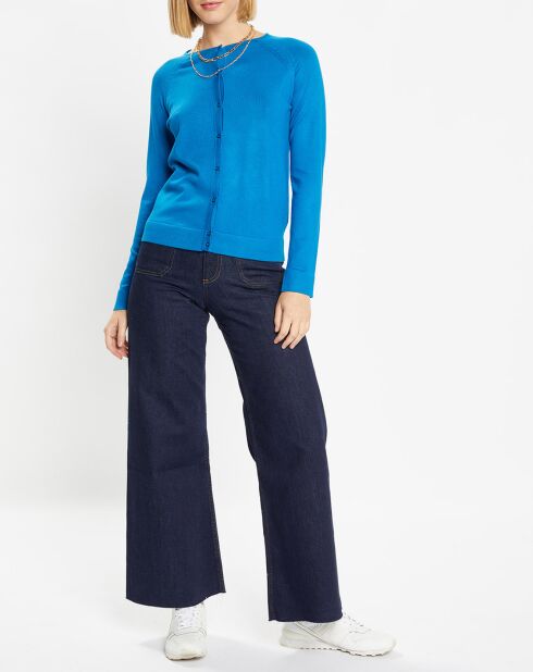 Cardigan en Maille fine Fanny bleu moyen
