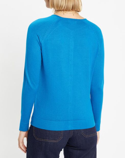 Cardigan en Maille fine Fanny bleu moyen
